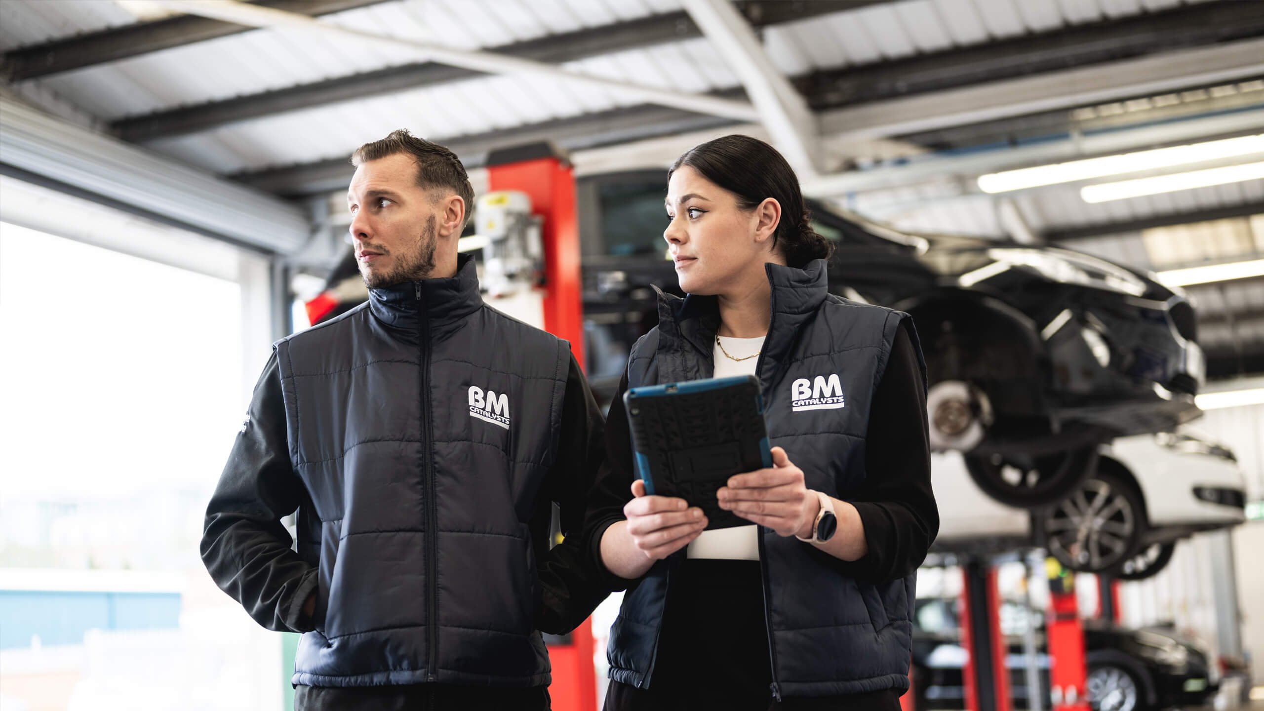BM Garage employees in garage