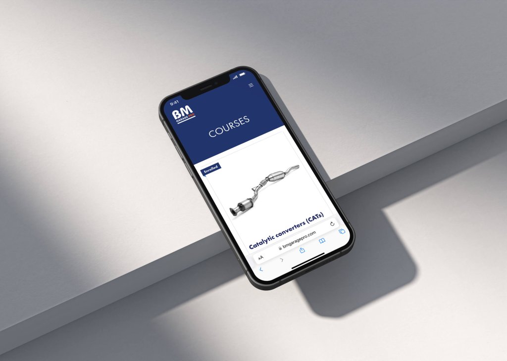Courses page - Mobile.