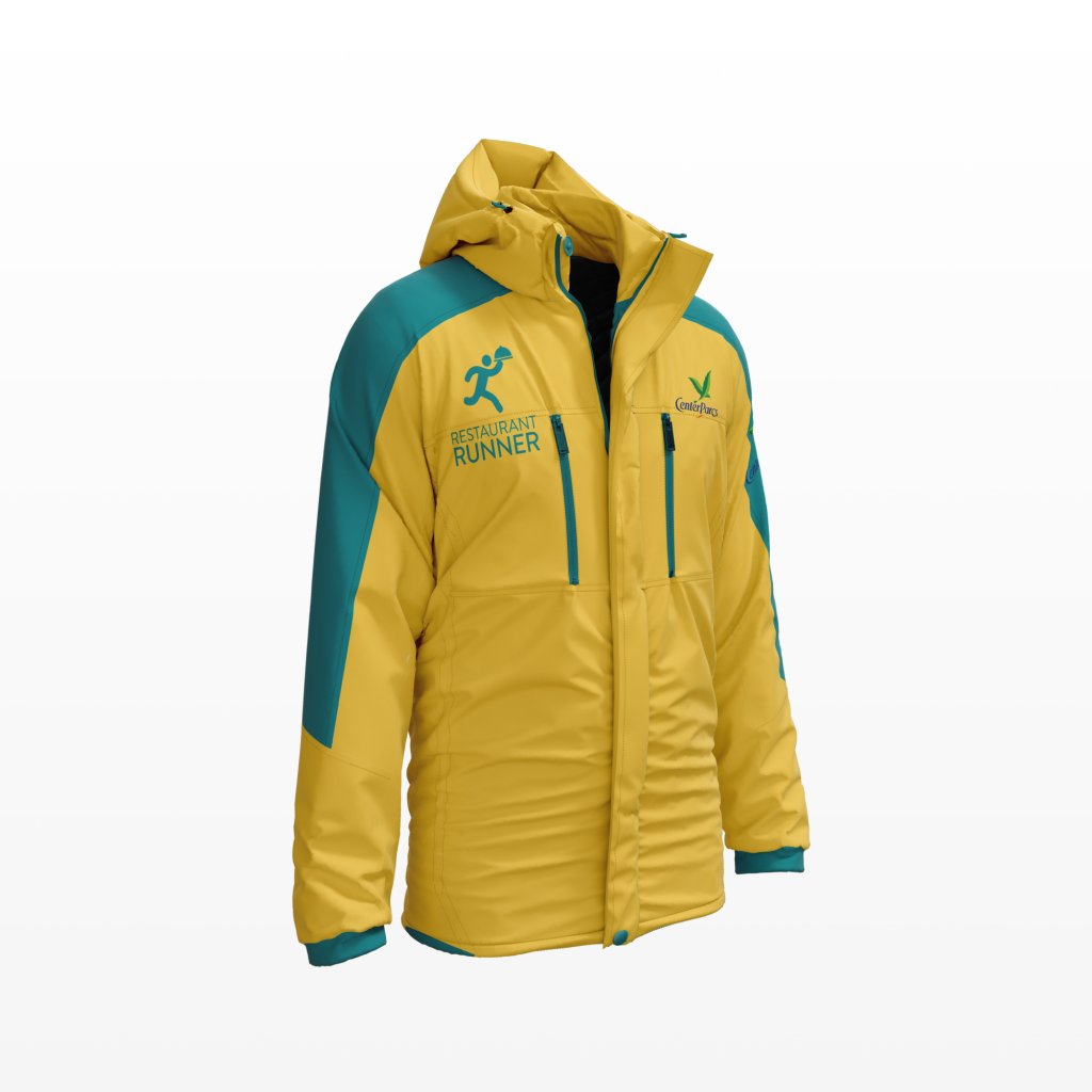 Jacket with Restaurant Runner and Center Parcs Logos.