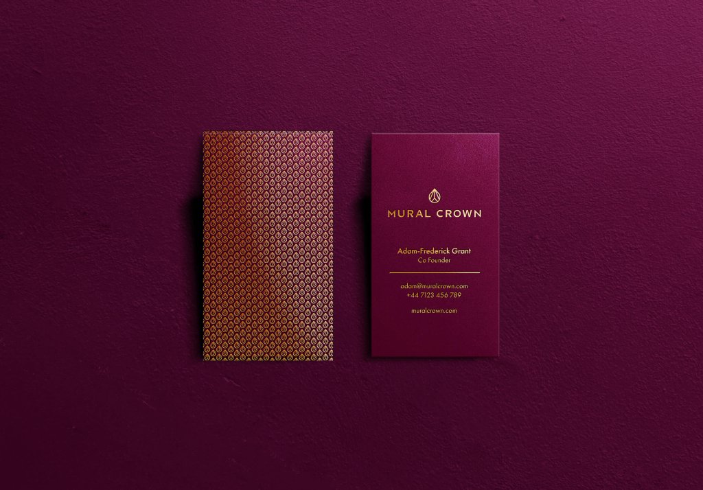 Mural Crown Business Card Design.