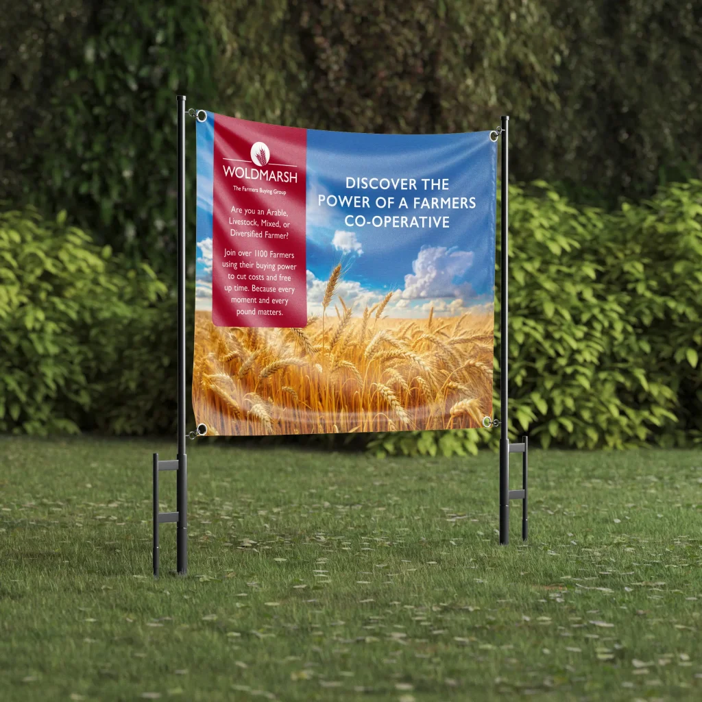 Woldmarsh outdoor banner.