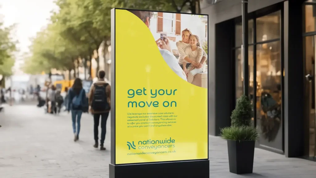 Nationwide Conveyancers Outdoor Display Board.