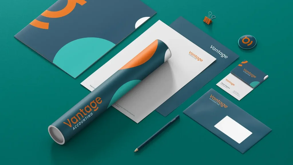 Vantage Accountants Stationery.