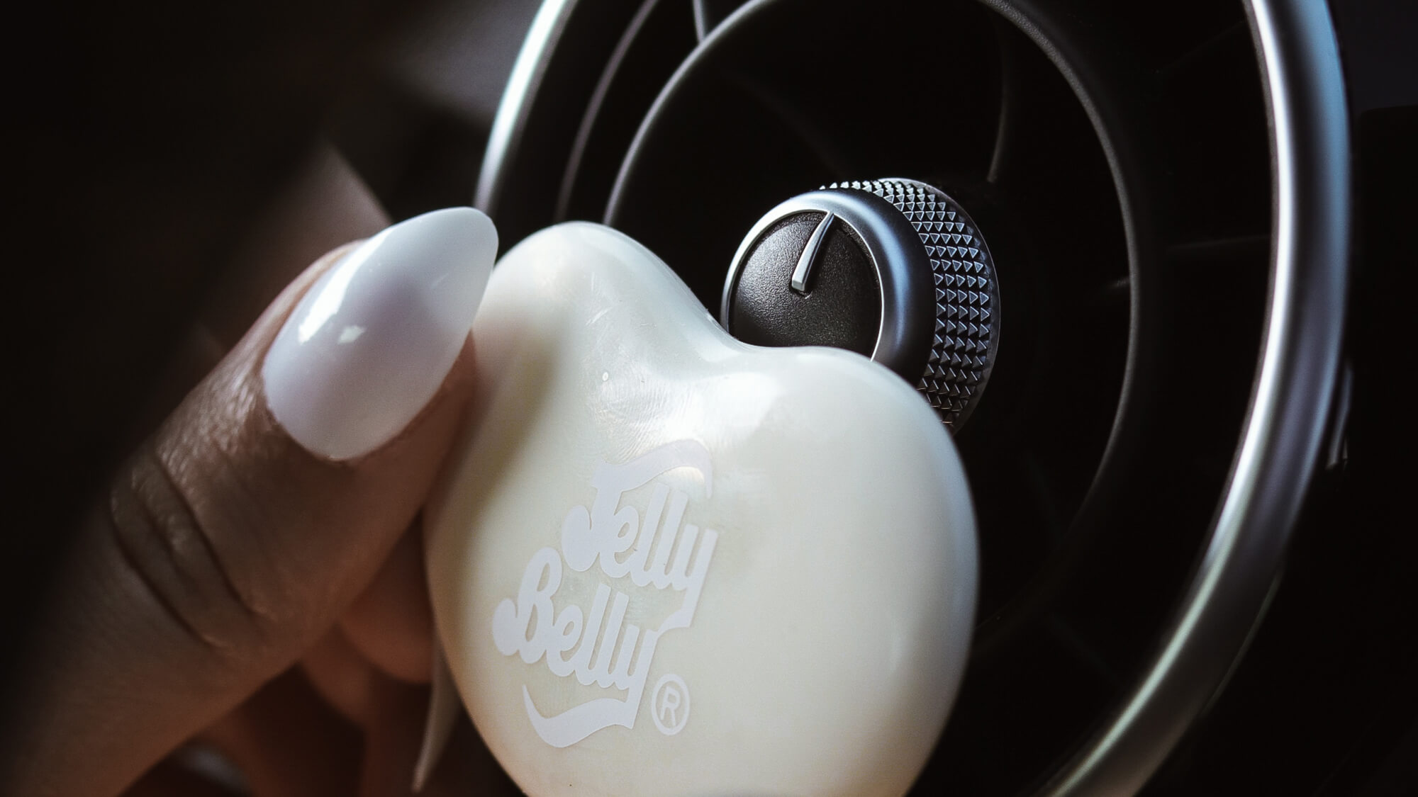 Jelly Belly Air Fresheners styled in car image